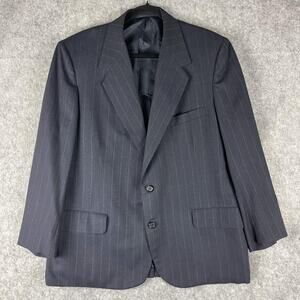 Vintage Oxxford Wool Blazer Sport Coat Men 43S Blue‎ Striped Super 100s Neiman